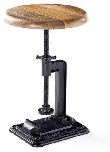 Steel Polished Round Stool, For Bar, Office, Color : Black, Brown