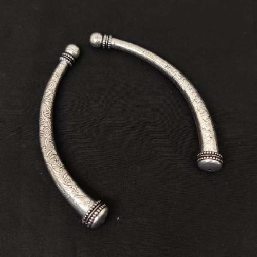 Antique Silver Tube Pendant, Size : 90X10X6mm