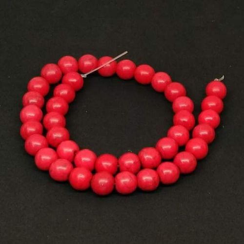 Synthetic Turquoise Beads, Color : Red