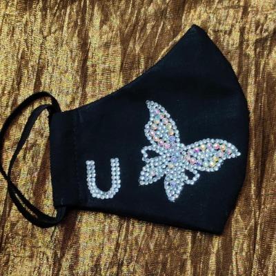 Cotton Butterfly Face Mask, Rope Length : 4inch, 5inch