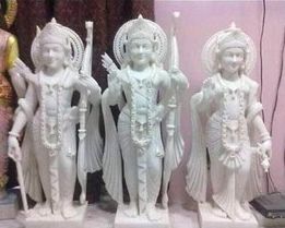 White Marble RAM Darbar Statue, Size : 2.5 Feet