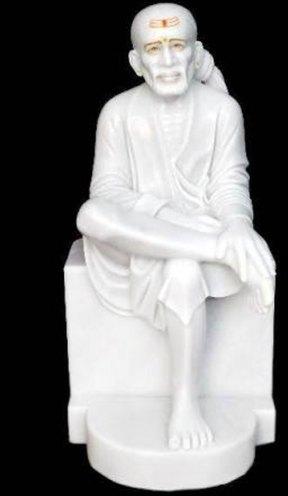 White Marble Sai Baba Statue, For Worship, Packaging Type : Wooden Carton Box