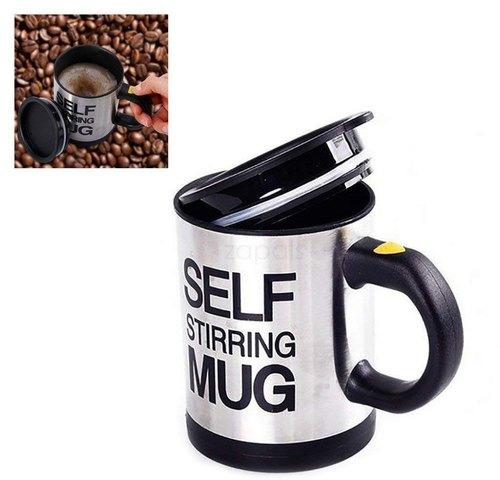 Self String Plastic Coffee Mug, Color : Silver