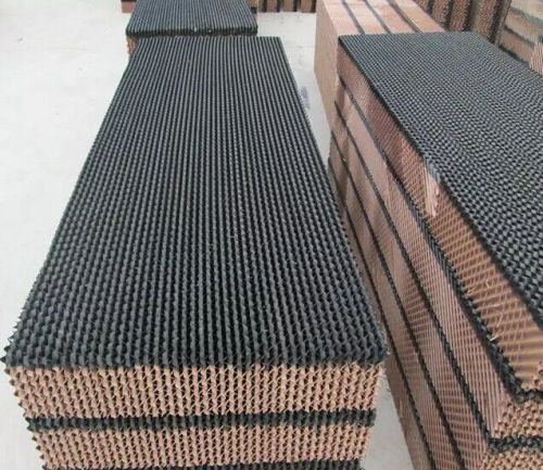 Black Coated Evaporative Cooling Pad, For Air Cooler, Feature : Durable, Dust Resistance, Fine Finished