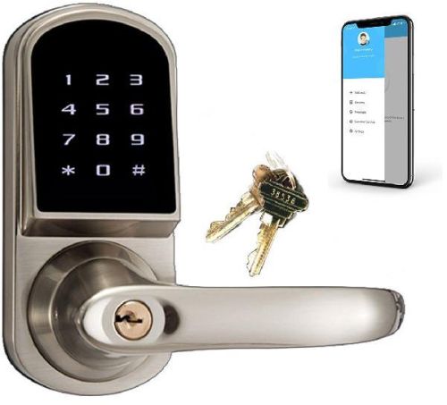 BLE Touch Screen Lever Handle Smart Electronic Digital Door Lock APP Lock
