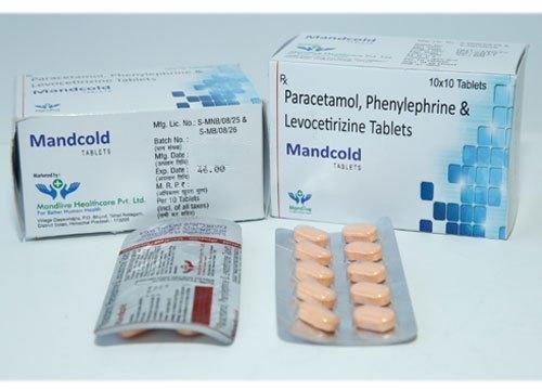 Mandlive Paracetamol Phenylephrine Levocetirizine Tablets, Grade : Medicine Grade