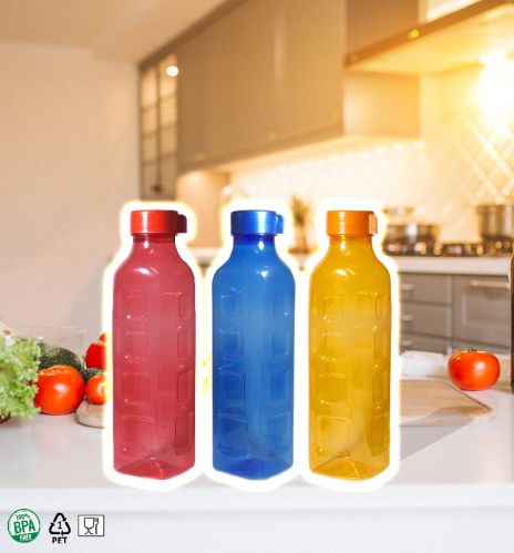 Plastic Square Fridge Bottle, For Drinking Purpose, Feature : Eco Friendly, Fine Quality, Leak Proof