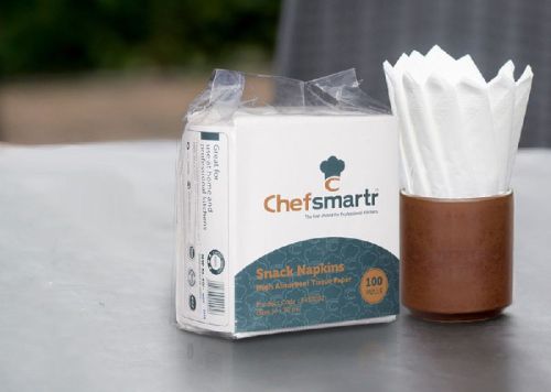 CHEFSMARTR SNACK NAPKINS [27*30CM] - 5430002, Color : White