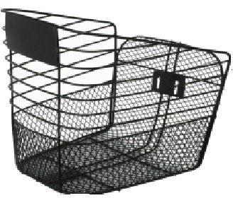 Steel Mesh Bicycle Basket, Color : Black