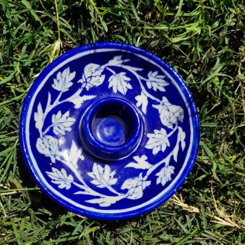 Heritage India Printed Glazed Candle Stand CS-009, Technique : Handmade