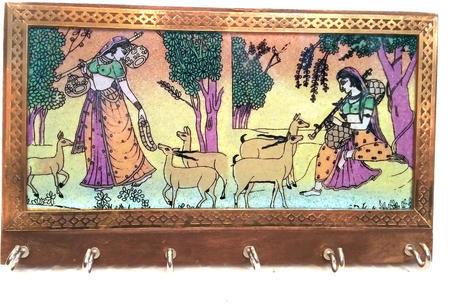 Wooden Key Holder, Size : 10x6 Inch