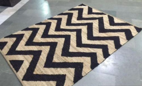 Master Arts Zig Zag Jute Rugs Standard Contemporary