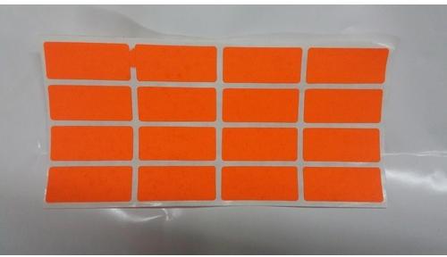 Rectangle Orange Fluorescent Sticker, Feature : Heat Sensitive