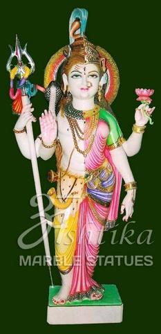 Marble Ardhanarishvara Statue, Color : Multicolour