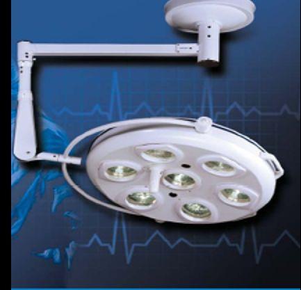 Single Dome Ceiling Mounted 7 Lamp Operation Theatre Lights