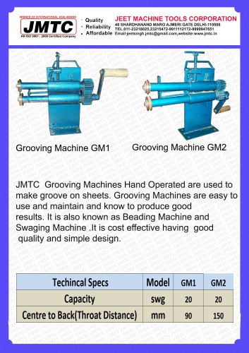 Hand Operated Sheet Grooving Machine