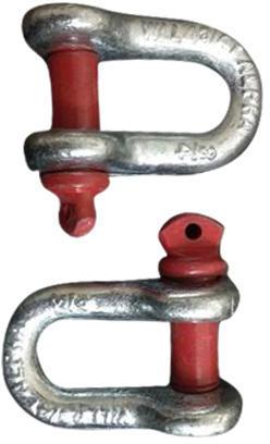 Stainless Steel D Shackle, Color : Red, Silver