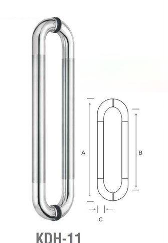 Polished Stainless Steel KDH-11 Door Handles, Feature : Fine Finished, Heat Resistance, Rust Proof