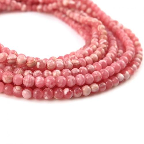 Rhodochrosite Gemstone Beads, Color : Red Brown