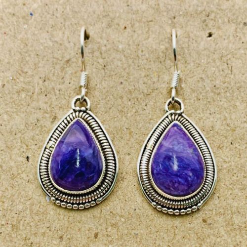 Sodalite Ear Drop Earrings, Color : Blue