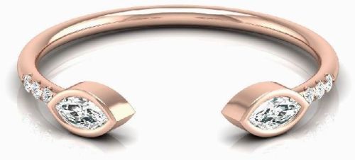 18K Hallmarked Solid Gold Certified Diamond Ring For Women's Day