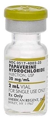 Papaverine Hydrochloride, Form : Injection