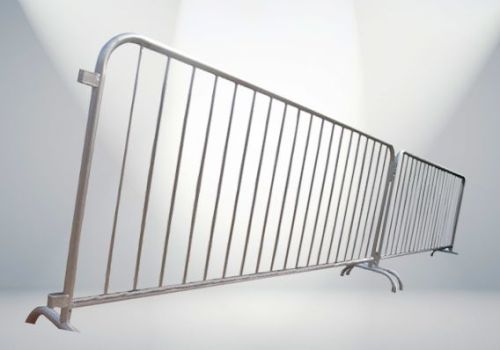 Coated Metal Crowd Control Barricade, For Road Safety