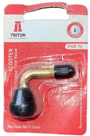 Brass Tubeless Tyre Valve, Color : Golden Black