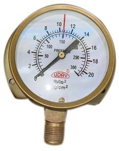 Uday Tyre Pressure Gauge, Dial Size : 2.5 Inch / 63 Mm