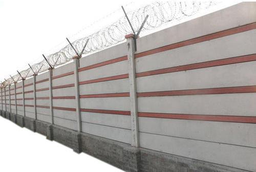 Plain Cement RCC Precast Boundary Wall, Color : Creamy, Grey