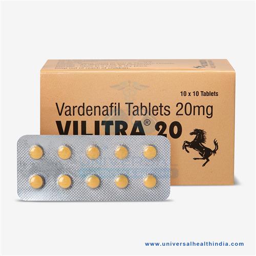 Vilitra 20 Tablets, Packaging Type : 10*10 PER BOX