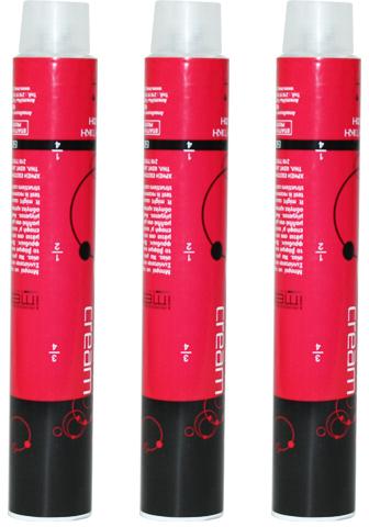Collapsible Aluminum Hair Color Cream Tube, Shape : Round