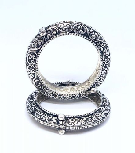 Antique Silver Oxidized Bangles