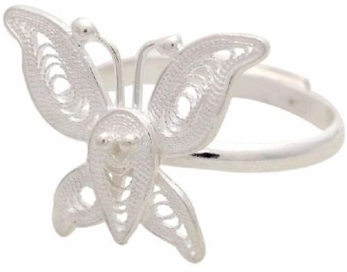 925 Sterling Silver Filigree Butterfly Ring