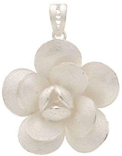 Filigree Single Tone Flower Pendant