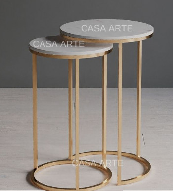 Polished Marble Nested Table, For Bed Room, Home, Living Room, Study Room, Feature : Easy To Place