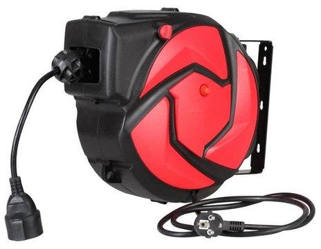 PP Extension Cord Reel, Color : Red Black