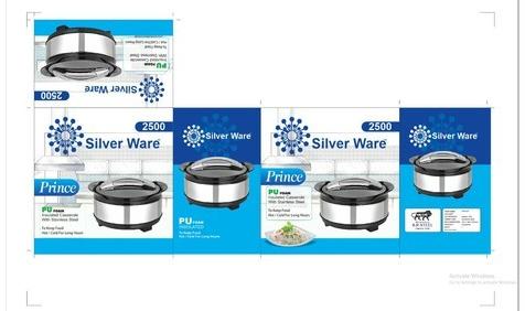 Silver Ware SS Casserole, For Home, Capacity : 2500