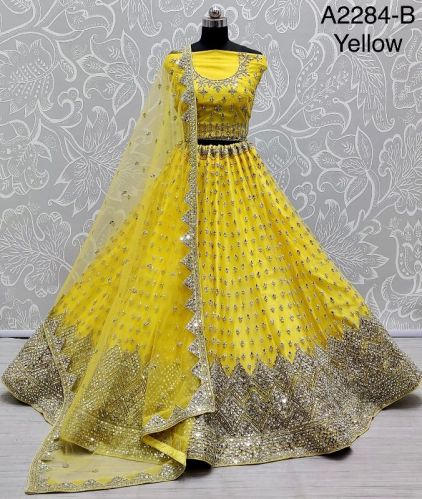Fabzone Checked Mirror Work Designer Lehengacholi, Occasion : Daily Wear, Party Wear