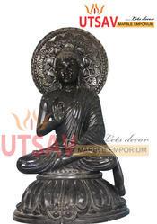 Jaipurcrafts Black Stone Buddha Statue