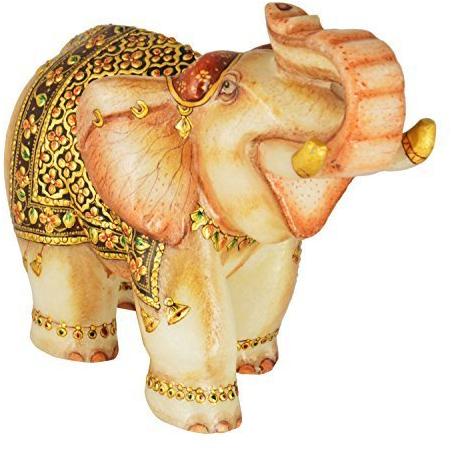 Marble Elephant Statue, For Interior Decor