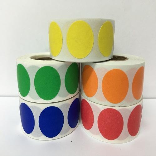 Round Rectangle Chromo Polyester Fluorescent Sticker