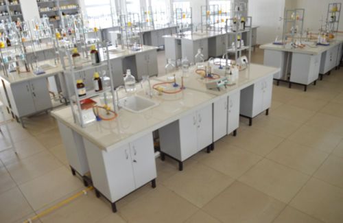 Rectangular Polished Ceramic Top Laboratory Table, Color : Grey, Silver