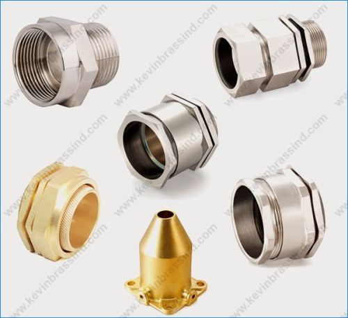 Polished Brass Cable Glands, Color : Golden, Silver