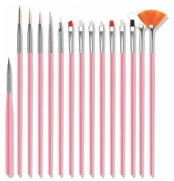 Plastic Nail Art Brushes Set, For Bueaty Parlours, Feature : Easy To Use, Fine Finished, Light Weight