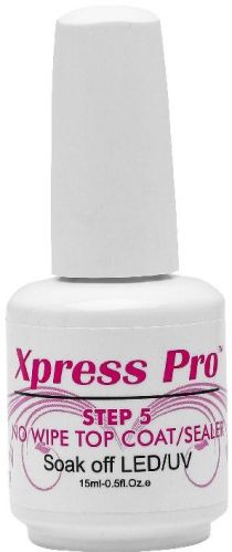 Top Coat No Wipe Gel Polish, For Penting Nails, Form : Liquid