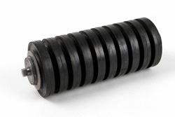 Polished Rubber Conveyor Impact Roller, Color : Black, Grey