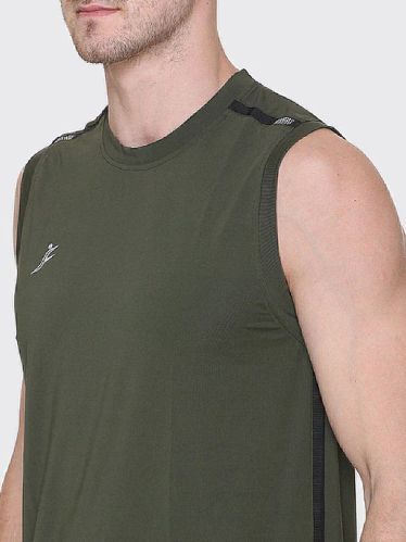 Light Polyester Round Neck Plain Sleeveless Sports T Shirts, Technics : Attractive Pattern