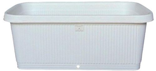 Self Watering Wide Panel Planter In Supreme White 23.2