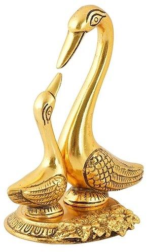 Gold Pleated Table Decor Swan, For Decoration, Color : Golden